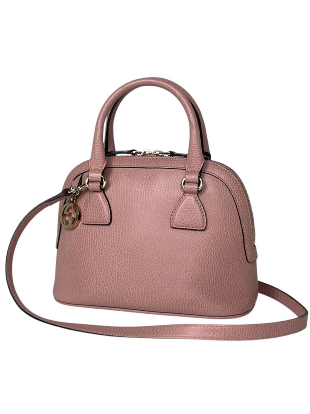 Gucci Handbag Interlocking G 2-Way Leather Pink